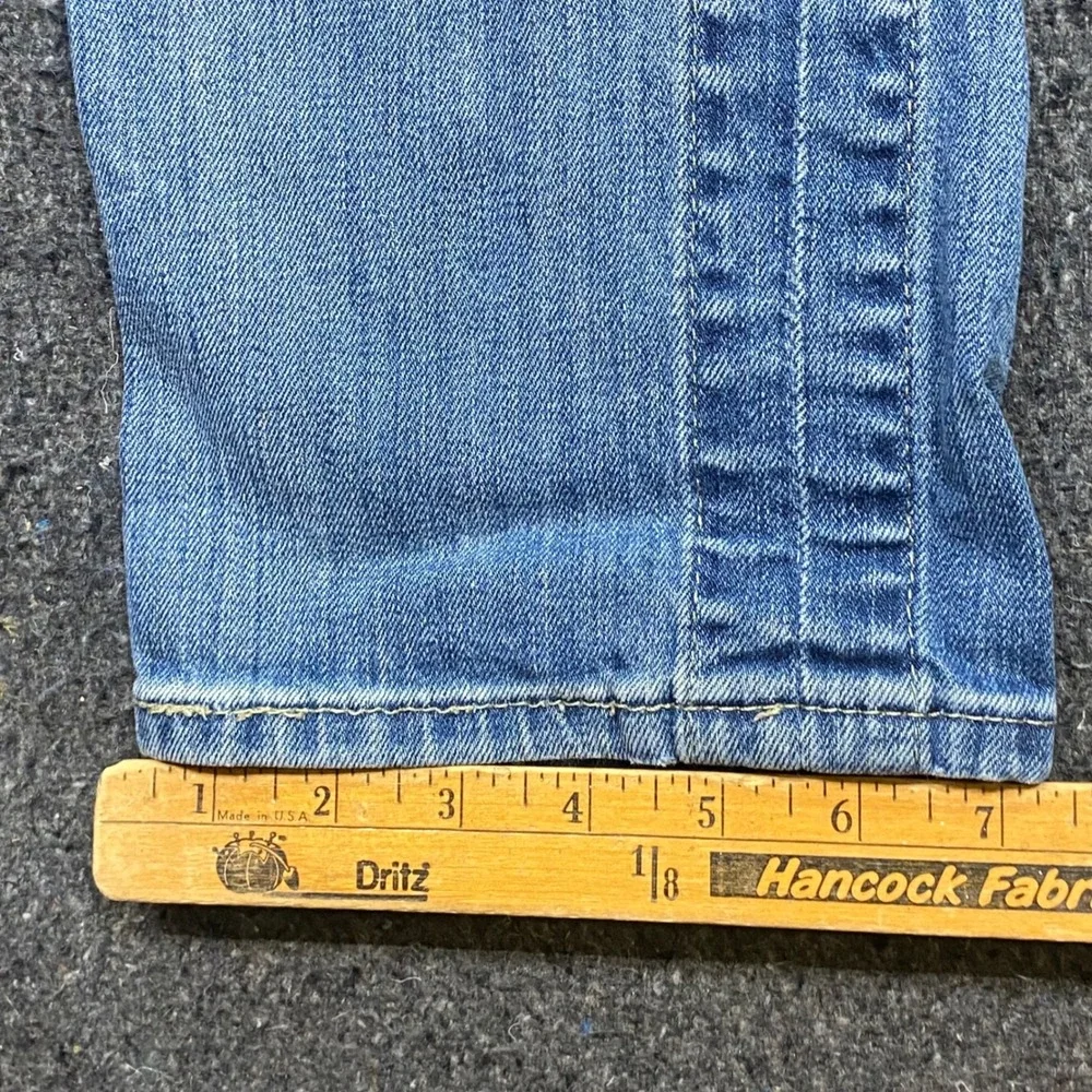 Levi Strauss Slim Straight Jeans Sz 34 Mens Blue Y2K Skater Side Seam Detail